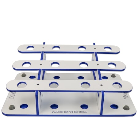 Trapski Fishing Rod Rack, 12 Pole, Waterproof Washdown, Marine Grade, 1.5 in Holes, Fits All Sizes ROD-HOLDER-WHT